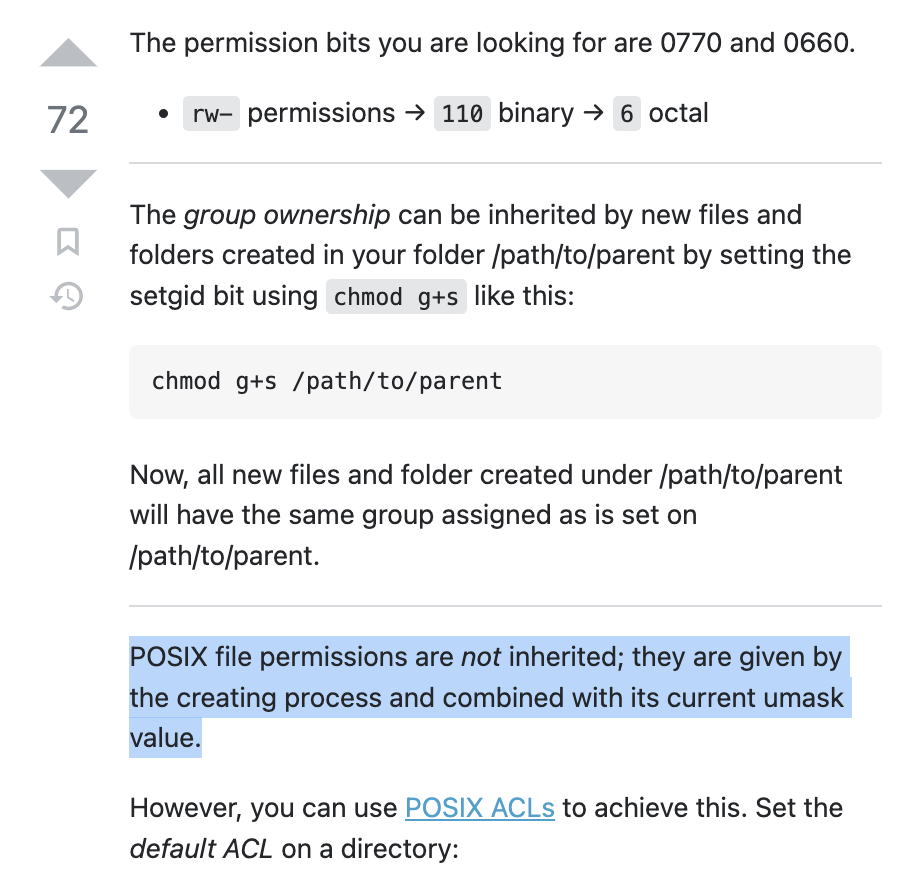 More confirmation that ChatGPT was not, in fact, correct about UNIX file permissions inheritance.